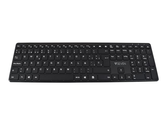 V7 KW550ESBT - keyboard - QWERTY - Spanish - black Input Device