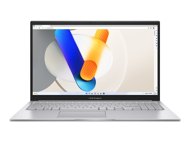 ASUS VivoBook 15 X1504VA-NJ1617W - 180-degree hinge design - Intel Core i5 - i5-1334U / up to 4.6 GHz - Win 11 Home - Intel Iris Xe Graphics - 16 GB RAM - 512 GB SSD NVMe - 15.6" 1920 x 1080 (Full HD) - Wi-Fi 6 - cool silver, grey (keyboard)