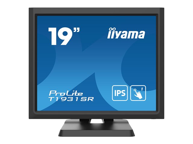 iiyama ProLite T1931SR-B6 - LED monitor - 19" - touchscreen - 1280 x 1024 @ 75 Hz - IPS - 250 cd/m� - 1000:1 - 14 ms - HDMI, VGA, DisplayPort - speakers - matte black