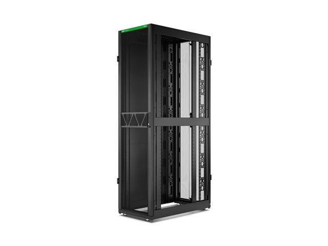 APC NetShelter SX Gen 2 - Rack cabinet - 2258H x 600W x 1070D mm, with Sides - floor-standing - black - 48U - 19" - TAA Compliant - for P/N: SMT1000RM1U, SMT750RM1U, SRTL10KRM4UT, SRTL5KRM2UI-HW, SRTL5KRM2UT-HW, SRTL8KRM4UT