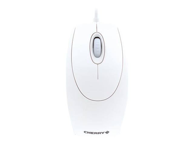CHERRY WheelMouse - Mouse - right and left-handed - optical - 3 buttons - wired - PS/2, USB - white/grey