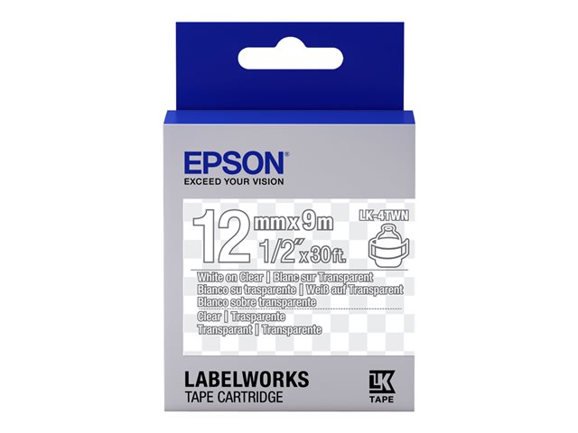 Epson LabelWorks LK-4TWN - label tape - 1 cassette(s) - Roll (1.2 cm x 2.9 m)