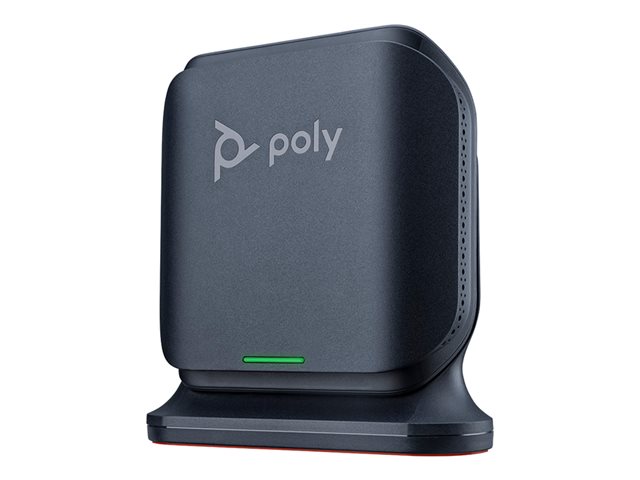 HP Poly Rove B2 - Cordless phone base station / VoIP phone base station with caller ID/call waiting - DECT - 3-way call capability - SIP, SIP v2, SIP over TLS, SIP over UDP, SIP over TCP, SDP, RTCP, RTP - black