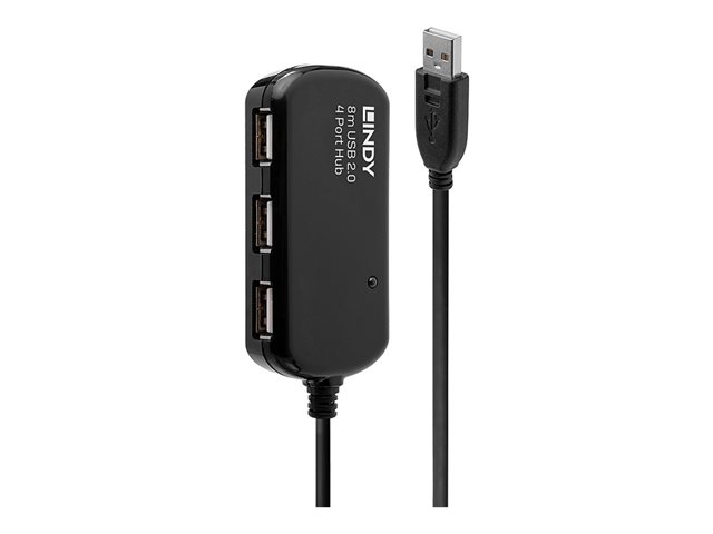 Lindy USB 2.0 Active Extension Pro 4 Port Hub - hub - 4 ports