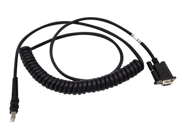 CABLE RS232 DB9 FEMALE CON 2.8M COILED POWER PIN 9