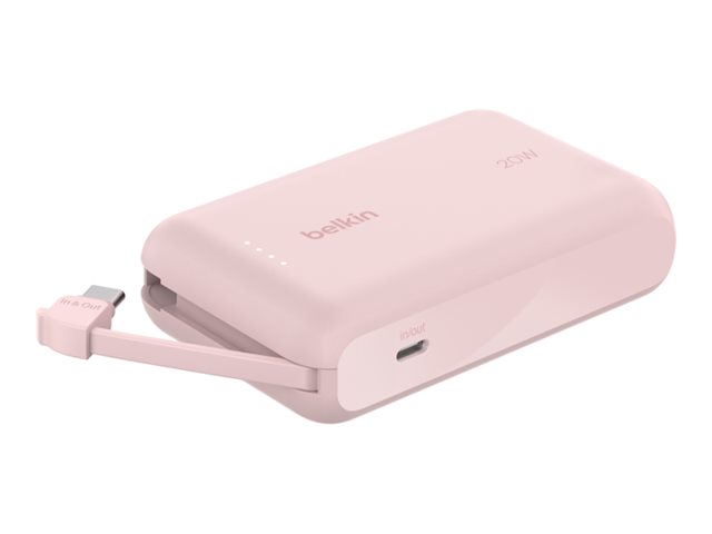 Belkin BoostCharge power bank - with integrated cable - USB-C - 20 Watt