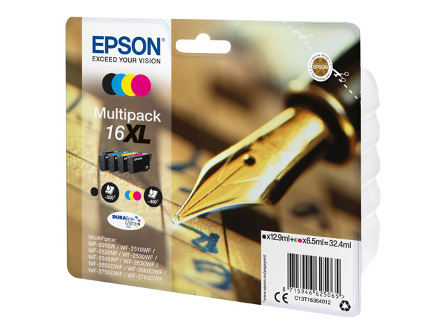 Epson 16XL Multipack - 4-pack - XL - black, yellow, cyan, magenta - original - ink cartridge