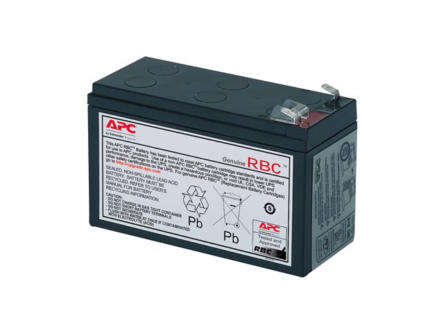 APC Replacement Battery Cartridge #2 - UPS battery - 1 x battery - Lead Acid - black - for P/N: AP250, BE550-KR, BK500IACH, BP300JPNP, BP500IACH, BX600CI-IN, CP27U13AZ3-F
