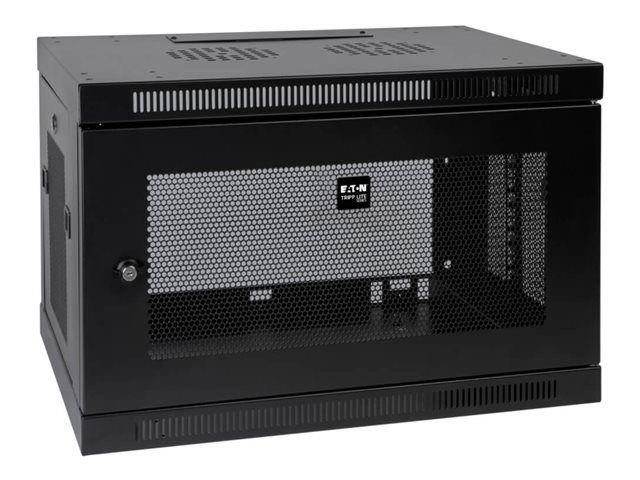 Eaton Tripp Lite Series 9U Wall Mount Rack Enclosure Server Cabinet w/ Door & Side Panels - Rack cabinet - wall mountable - black - 9U - 19"