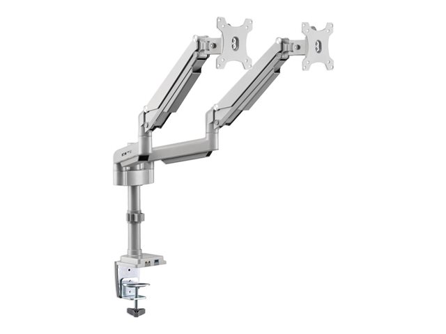 Eaton Tripp Lite Series Dual-Display Flex-Arm Mount for 17" to 32" Monitors - Clamp or Grommet, USB, Audio Ports - Mounting kit (desk clamp mount) - full-motion - for 2 LCD displays - steel - silver - screen size: 17"-32" - desktop