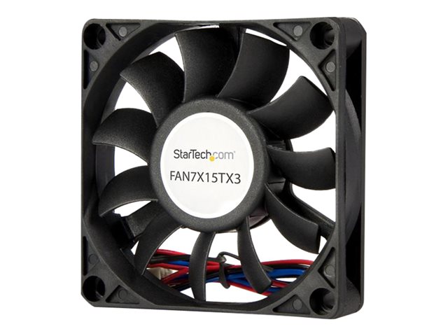 Startech 70x15mm Replacement Ball Bearing Computer Case Fan w/ TX3 Connector - 3 pin case Fan - TX3 Fan - 70mm Fan (FAN7X15TX3) - Case fan - 70 mm - black