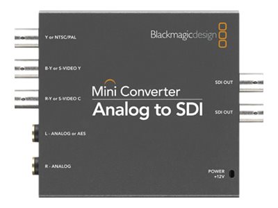 Blackmagic Mini Converter Analog to SDI analogue video to serial digital converter