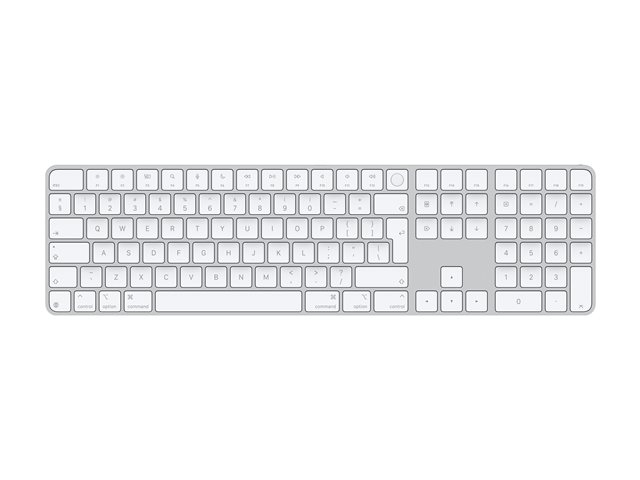 Apple Magic Keyboard with Touch ID and Numeric Keypad - keyboard - USB-C - QWERTY - International English - white keys Input Device