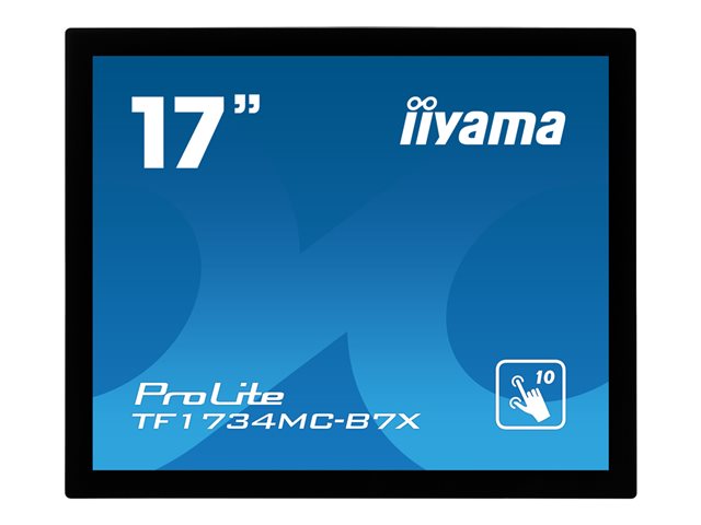 iiyama ProLite TF1734MC-B7X - LED monitor - 17" - open frame - touchscreen - 1280 x 1024 - TN - 350 cd/m² - 1000:1 - 5 ms - HDMI, VGA, DisplayPort - black