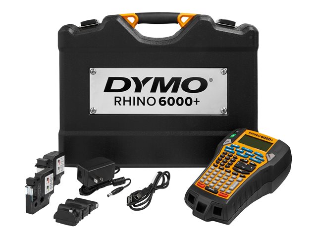 DYMO Rhino 6000+ - Labelmaker - B/W - thermal transfer - Roll (2.4 cm) - USB - cutter - black, yellow