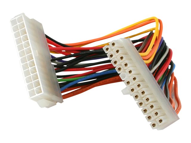 StarTech 8in 24 Pin ATX 2.01 Power Extension Cable - Power extension cable - 24 pin ATX (M) to 24 pin ATX (F) - 7.9 in - ATX24POWEXT - Power extension cable - 24 pin ATX (M) to 24 pin ATX (F) - 20 cm