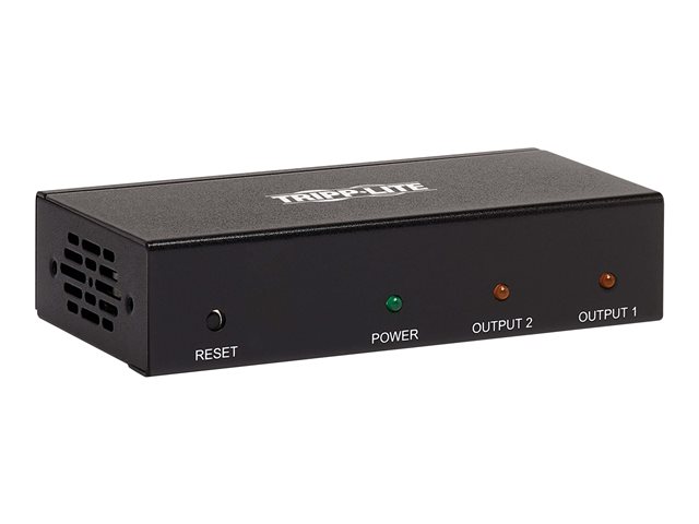 Tripp Lite 2-Port HDMI Splitter, 4K x 2K @ 60 Hz, 4:4:4, Multi-Resolution Support, HDR, HDCP 2.2, TAA - video/audio splitter - 2 ports - rack-mountable - TAA Compliant