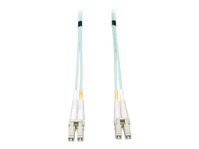Eaton Tripp Lite Series 10Gb/40Gb/100Gb Duplex Multimode 50/125 OM3 LSZH Fiber Patch Cable (LC/LC), Aqua, 6M (19.7 ft.) - patch cable - 6 m - aqua