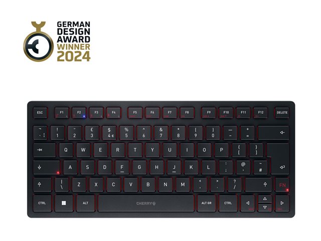 CHERRY KW 9200 MINI - Keyboard - wireless - 2.4 GHz, Bluetooth 5.0 - QWERTY - UK - key switch: CHERRY SX - black