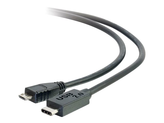 C2G 3m USB 2.0 USB Type C to USB Micro B Cable M/M - USB C Cable Black - USB-C cable - Micro-USB Type B to 24 pin USB-C - 3 m