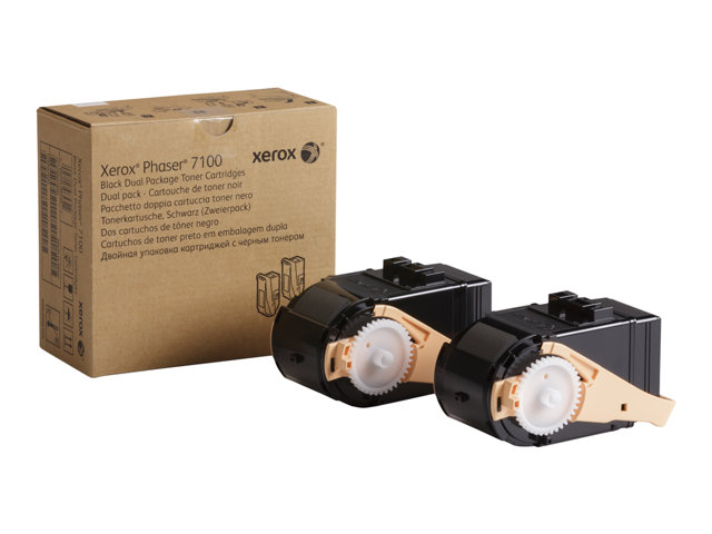 Xerox Phaser 7100 - 2-pack - black - original - toner cartridge - for Phaser 7100/NM, 7100DN, 7100N, 7100V_DN, 7100V_NC