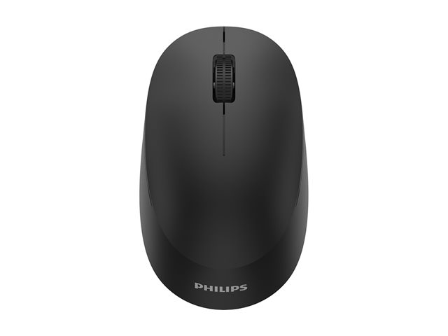 Philips SPK7407B - 4000 Series - mouse - ergonomic - right and left-handed - optical - 4 buttons - wireless - 2.4 GHz, Bluetooth 3.0, Bluetooth 5.0 - USB wireless receiver