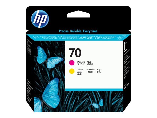 HP 70 - C9406A - 1 x Yellow,1 x Magenta - Printhead - For DesignJet Z2100, Z3100, Z3200, Z5200, Z5400, Photosmart Pro B8850, Pro B9180