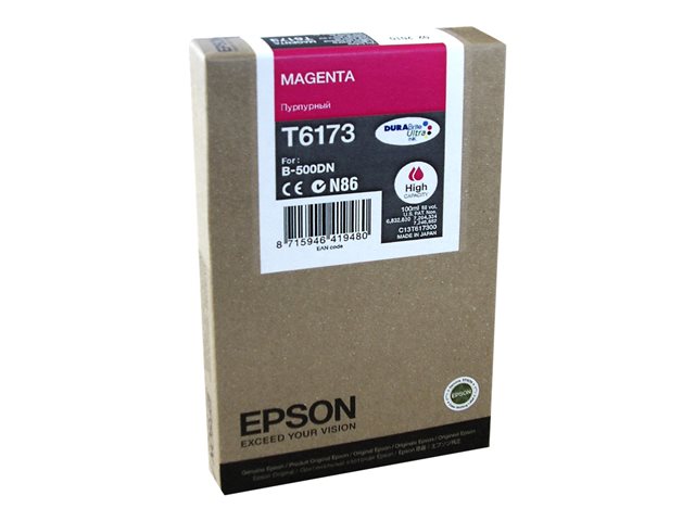 Epson Ink Cartridges, DURABrite" Ultra, T6173, Singlepack, 1 x 100.0 ml Magenta, XL