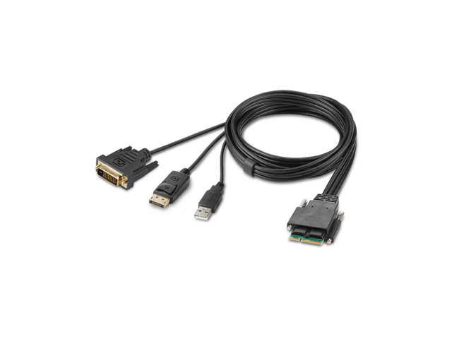 Belkin Secure Modular DVI and DP Dual Head Host Cable - video / USB cable - TAA Compliant - 1.83 m