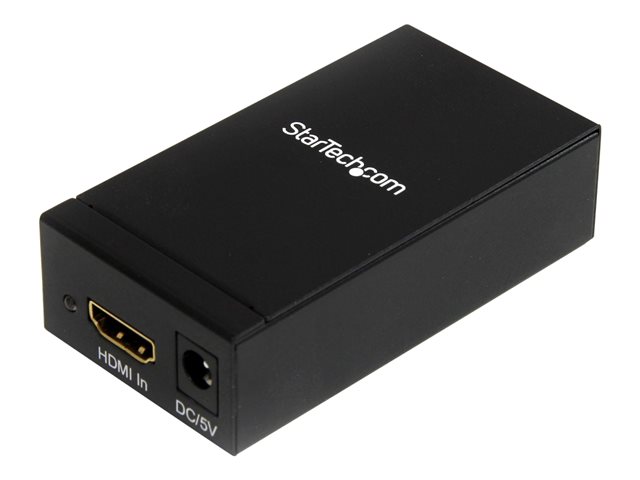 StarTech.com Active HDMI to DisplayPort Converter - 1920 x 1200 - EDID Support - HDMI or DVI to DP Converter (HDMI2DP) - video converter - black
