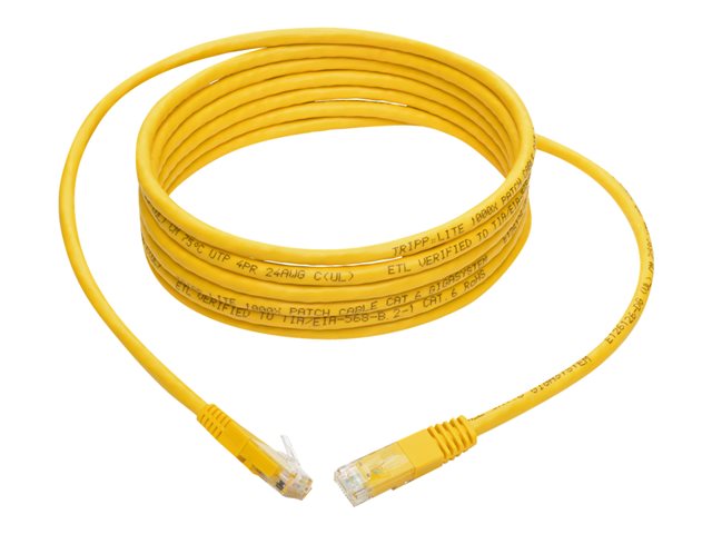 Eaton Tripp Lite Series Cat6 Gigabit Molded (UTP) Ethernet Cable (RJ45 M/M), PoE, Yellow, 10 ft. (3.05 m) - patch cable - 3.05 m - yellow