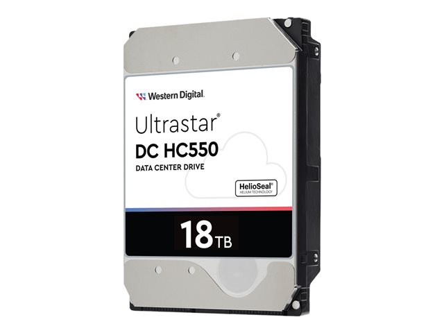 WD Ultrastar DC HC550 WUH721818ALE6L1 - Hard drive - encrypted - 18 TB - internal - 3.5" - SATA 6Gb/s - 7200 rpm - buffer: 512 MB - Self-Encrypting Drive (SED), TCG Enterprise