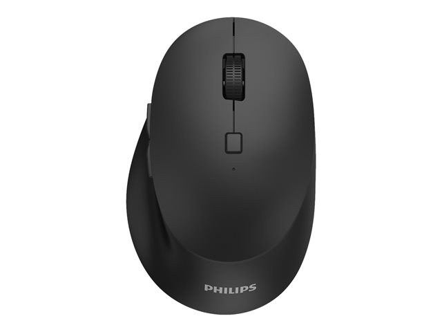Philips SPK7607B - 6000 Series - mouse - ergonomic - right-handed - optical - 7 buttons - wireless - 2.4 GHz, Bluetooth 3.0, Bluetooth 5.0 - USB wireless receiver