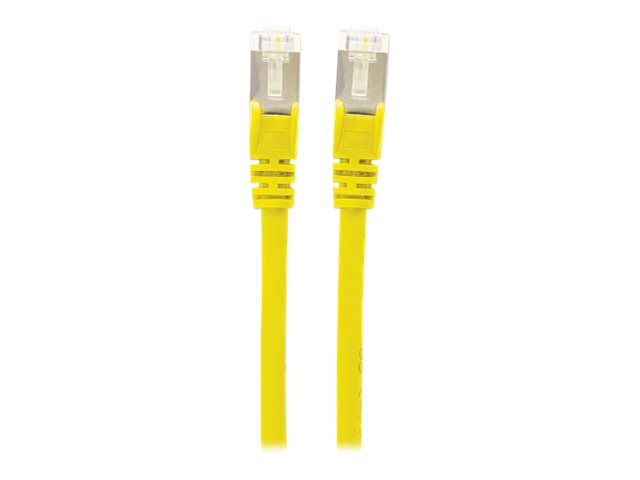 Intellinet Network Patch Cable, Cat7 Cable/Cat6A Plugs, 1m, Yellow, Copper, S/FTP, LSOH / LSZH, PVC, RJ45, Gold Plated Contacts, Snagless, Booted, Lifetime Warranty, Polybag - patch cable - 1 m - yellow