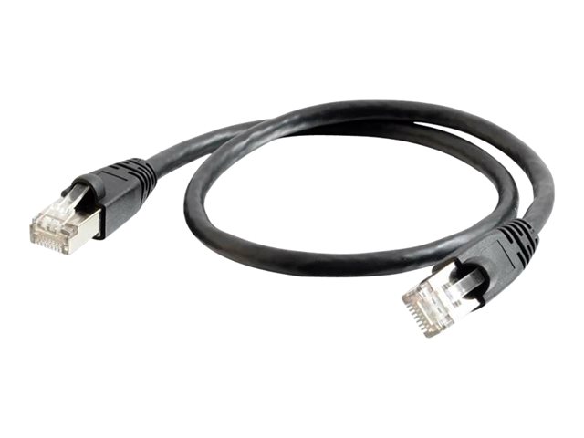 C2G Cat6a Booted Shielded (STP) Network Patch Cable - Patch cable - RJ-45 (M) to RJ-45 (M) - 7 m - STP - CAT 6a - molded, snagless, stranded - black
