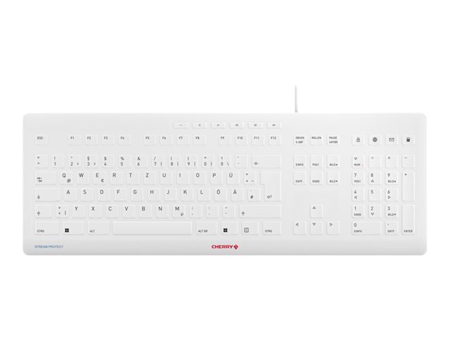 STREAM PROTECT WIRED GER WHITE-GREY QWERTZ