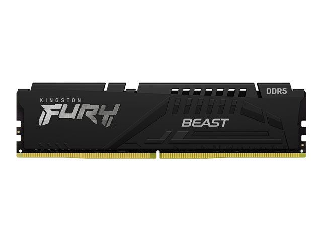 Kingston FURY Beast - DDR5 - module - 16 GB - DIMM 288-pin - 6400 MHz / PC5-51200 - CL32 - 1.4 V - unbuffered - on-die ECC - black
