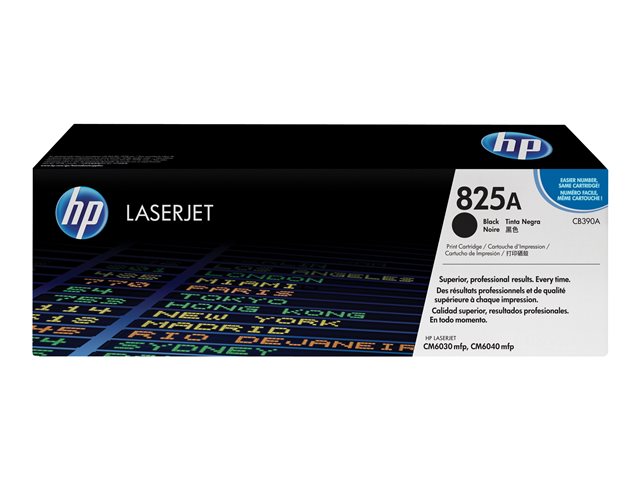 HP 825A - CB390A - 1 x Black - Toner cartridge - For Color LaserJet CM6030 MFP, CM6030f MFP, CM6040 MFP, CM6040f MFP