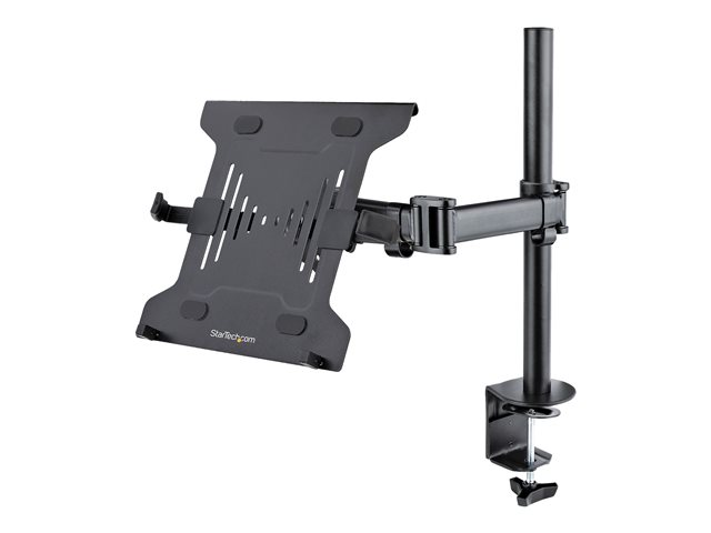 Startech Laptop Desk Mount, Monitor and Laptop Mount for Desk, Displays 34in (8kg/17.6lb) & Laptops (4.5kg/9.9lbs), Adjustable & Articulating VESA Laptop Tray Arm - Desk Monitor Mount - Clamp / Grommet Mount (A-LAPTOP-DESK-MOUNT) - Mounting kit (tray, art