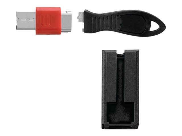 Kensington USB Port Lock with Cable Guard - Square - USB port blocker