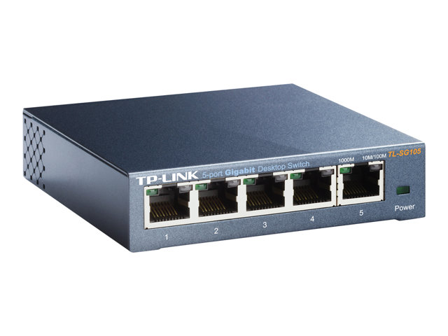 TP-Link TL-SG105 5-Port Metal Gigabit Switch - switch - 5 ports - unmanaged