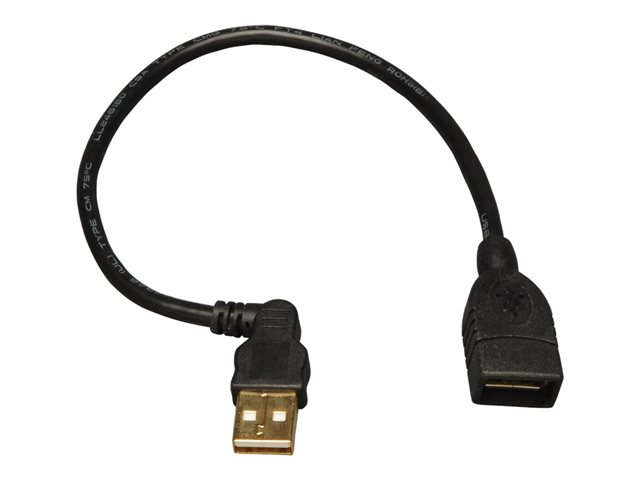 Eaton Tripp Lite Series USB Extension Cable (USB-A Right-Angle M to USB-A F), 10-in. (25.4 cm) - USB extension cable - USB to USB - 25.4 cm