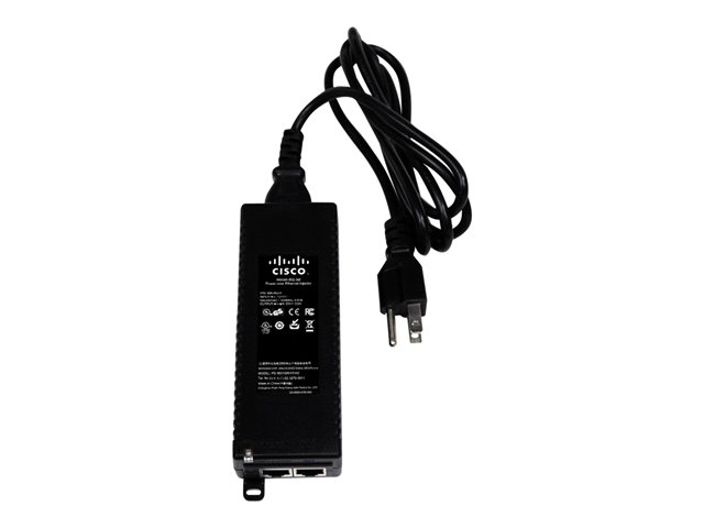 Cisco Meraki 802.3at PoE Injector - Power injector - AC 100-240 V - 30 Watt - 1 Output Connector(s) - United States