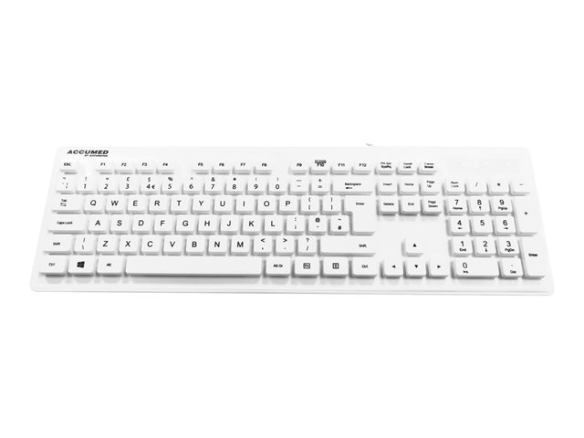 Accuratus AccuMed AQUA - keyboard - antibacterial - QWERTY - UK - pure white Input Device
