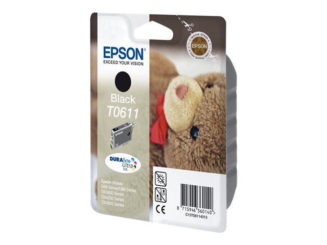 Epson T0611 - black - original - ink cartridge