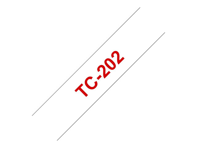 Brother - White, red - Roll (1.2cm x 7.7m) 1 pcs. printer tape - for P-Touch PT-15, PT-20, PT-2000, PT-3000, PT-500, PT-5000, PT-6, PT-8, PT-8E