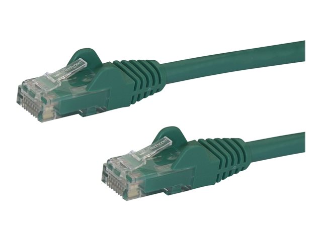 StarTech.com 10m CAT6 Ethernet Cable, 10 Gigabit Snagless RJ45 650MHz 100W PoE Patch Cord, CAT 6 10GbE UTP Network Cable w/Strain Relief, Green, Wiring is UL Certified/TIA - Category 6 - 24AWG (N6PATC10MGN) - patch cable - 10 m - green