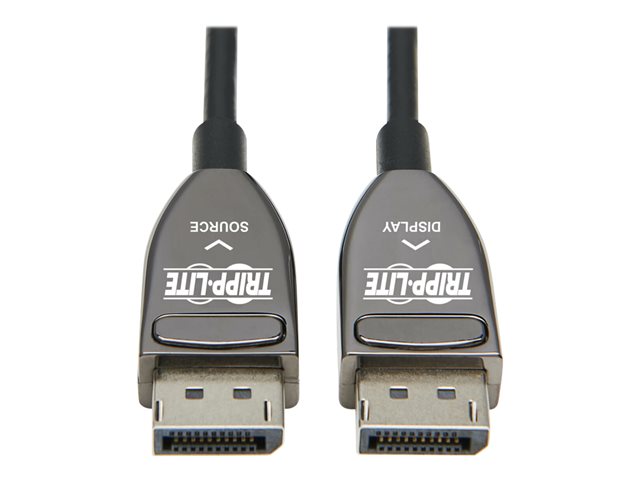 Eaton Tripp Lite Series DisplayPort Active Optical Cable (AOC) - UHD 8K 60 Hz, HDR, CL3 Rated, Black, 25 m (82 ft.) - DisplayPort cable - DisplayPort (M) to DisplayPort (M) - DisplayPort 1.4 - 25 m - Active Optical Cable (AOC), 8K UHD (7680 x 4320) suppor