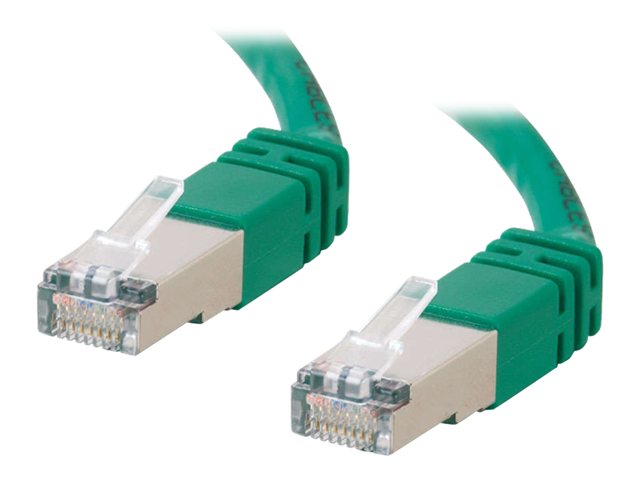 C2G Cat5e Booted Shielded (STP) Network Patch Cable - patch cable - 1 m - green
