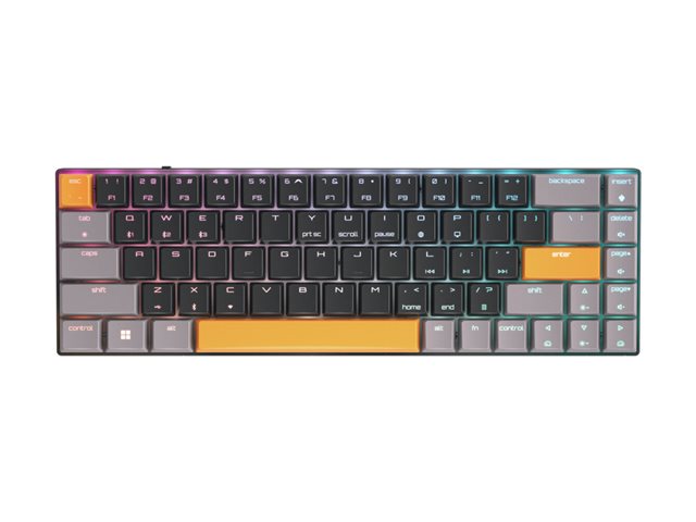 CHERRY MX MX-LP 2.1 - Keyboard - compact - backlit - wireless - Bluetooth 5.2, 2.4 GHz, USB-C - QWERTY - US - key switch: CHERRY MX Low Profile RGB Speed